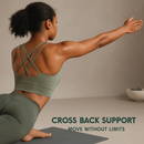 Cross Back Sport Bra Green-Red-Black Color Combo by LJGDeals