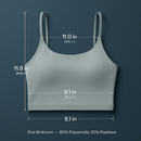 Women Sport Bras with Removable Pads, Low-Impact Square Neck by LJGDeals