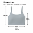 Women Sport Bras with Removable Pads, Low-Impact Square Neck by LJGDeals