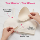 Women Sport Bras with Removable Pads, Low-Impact Square Neck by LJGDeals