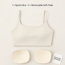Women Sport Bras with Removable Pads, Low-Impact Square Neck by LJGDeals