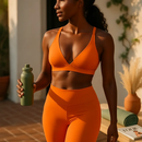 Women Deep V-Neck Sports Bra for Gym - Low-Impact Comfort by LJGDeals