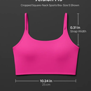 Women Sport Bras with Removable Pads, Low-Impact Square Neck by LJGDeals