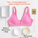 Women Deep V-Neck Sports Bra for Gym - Low-Impact Comfort by LJGDeals