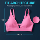 Women Deep V-Neck Sports Bra for Gym - Low-Impact Comfort by LJGDeals