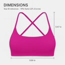 Cross Back Padded Sports Bra with Removable Pads by LJGDeals
