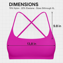 Cross Back Padded Sports Bra with Removable Pads by LJGDeals