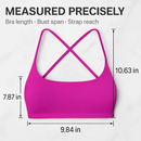 Cross Back Padded Sports Bra with Removable Pads by LJGDeals