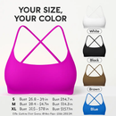 Cross Back Padded Sports Bra with Removable Pads by LJGDeals
