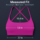 Cross Back Padded Sports Bra with Removable Pads by LJGDeals