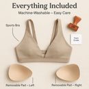 Women Deep V-Neck Sports Bra for Gym - Low-Impact Comfort by LJGDeals