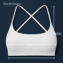 Cross Back Padded Sports Bra with Removable Pads by LJGDeals