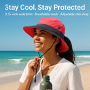 Women's Summer Sun Bucket Hat with Foldable Wide Brim by LJGDeals