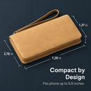 Leather Clutch Wallet with Card Slots and Phone Pocket by LJGDeals