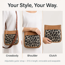 Leather Crossbody Bag with Adjustable Guitar Strap by LJGDeals
