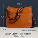 Leather Crossbody Bag with Adjustable Guitar Strap by LJGDeals