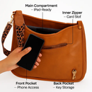 Leather Crossbody Bag with Adjustable Guitar Strap by LJGDeals
