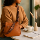 Leather Crossbody Bag with Adjustable Guitar Strap by LJGDeals