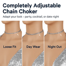 Sexy Women Chain Choker Side Slit Backless Slip Dress With Sequins by LJGDeals