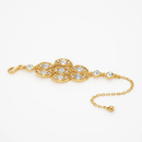 Noble Burnished Gold Bling Rhinestone Bracelet by LJGDeals