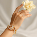 Noble Burnished Gold Bling Rhinestone Bracelet by LJGDeals