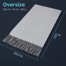 Mens Womens Oversize Cashmere Wool Shawl Wraps Blanket Winter Solid Scarf Soft Pashmina 79" X 28" by LJGDeals