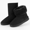 Snow Boots Waterproof Faux Suede Mid-Calf Fur Lining by LJGDeals