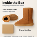 Snow Boots - Waterproof Faux Suede Mid-Calf with Warm Lining by LJGDeals