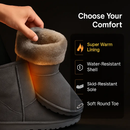 Snow Boots - Waterproof Faux Suede Mid-Calf with Warm Lining by LJGDeals