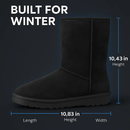 Snow Boots - Waterproof Faux Suede Mid-Calf with Warm Lining by LJGDeals