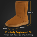 Snow Boots - Waterproof Faux Suede Mid-Calf with Warm Lining by LJGDeals