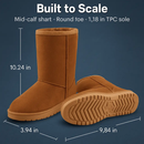 Snow Boots - Waterproof Faux Suede Mid-Calf with Warm Lining by LJGDeals