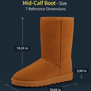 Snow Boots - Waterproof Faux Suede Mid-Calf with Warm Lining by LJGDeals