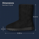 Snow Boots - Waterproof Faux Suede Mid-Calf with Warm Lining by LJGDeals
