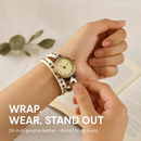 Rivet Leather Belt Retro Watch Hand Chain White by LJGDeals