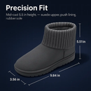 Women Snow Boots Suede Mid-Calf with Knit Lining by LJGDeals