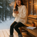 Women Snow Boots Suede Mid-Calf with Knit Lining by LJGDeals