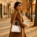Chic Tote Bag for Women - White Leather Satchel & Crossbody by LJGDeals