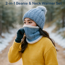 Winter Beanie Hat Scarf Set for Women - Warm Knit 2-in-1 by LJGDeals