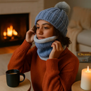 Winter Beanie Hat Scarf Set for Women - Warm Knit 2-in-1 by LJGDeals