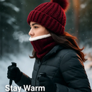 Winter Beanie Hat Scarf Set for Women - Warm Knit 2-in-1 by LJGDeals