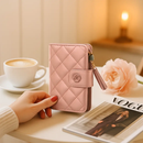 Leather Wallet Clutch with Card Slots and Zipper by LJGDeals