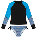 Women Long Sleeve 2-Piece Swimwear Top for Surfing and Beach by LJGDeals