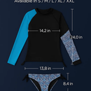 Women Long Sleeve 2-Piece Swimwear Top for Surfing and Beach by LJGDeals