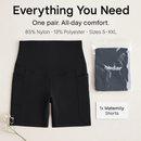 Maternity Shorts Seamless Pregnancy Yoga with Pockets by LJGDeals