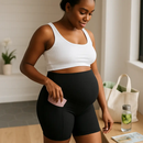 Maternity Shorts Seamless Pregnancy Yoga with Pockets by LJGDeals
