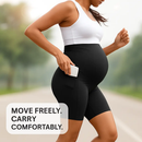 Maternity Shorts Seamless Pregnancy Yoga with Pockets by LJGDeals