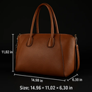 Women’s Soft Leather Handbag Tote Bags Large Shoulder Crossbody Bag 7 Cells Zipper Purse Handle Bag Phone Book Cosmetic Case for Office Lady Student by LJGDeals