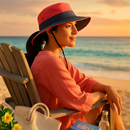 Women's Summer Sun Bucket Hat with Foldable Wide Brim by LJGDeals
