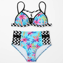 Floral Padded Push-Up Bikini Set with High-Waist by LJGDeals